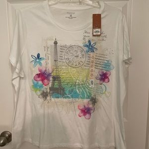 Casual tee, Brand new with tags.  Paris design, 2x